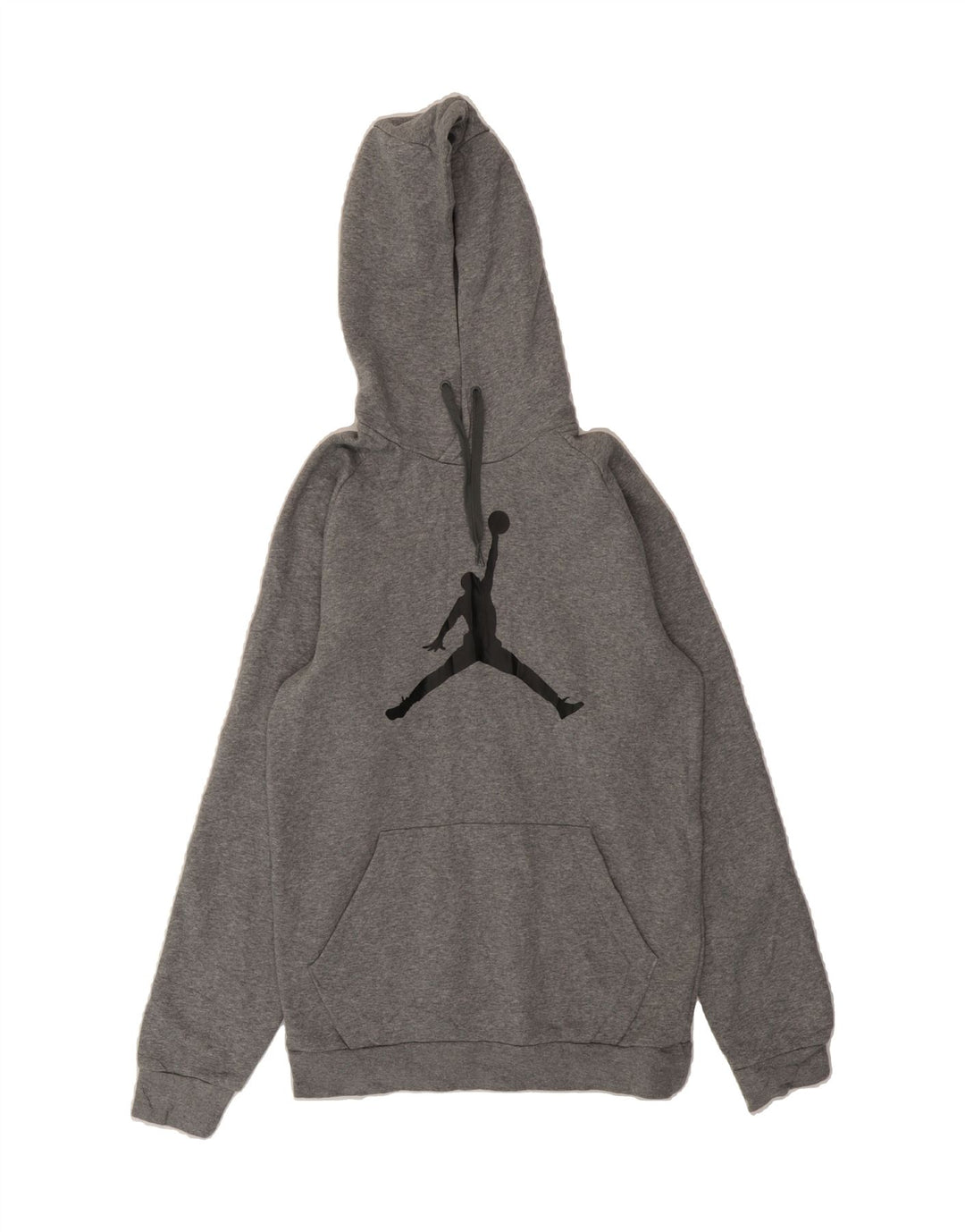 JORDAN Mens Graphic Hoodie Jumper Small Grey Cotton Vintage Jordan and Second-Hand Jordan from Messina Hembry 