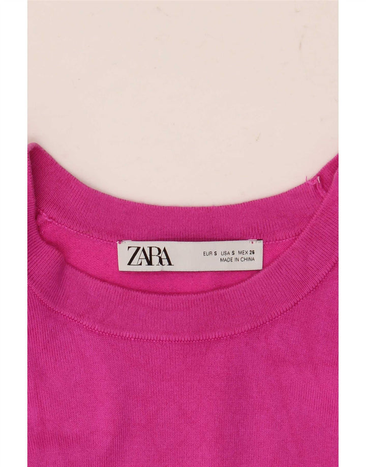 Zara Damen Weste Tank Top UK 8 Small Pink