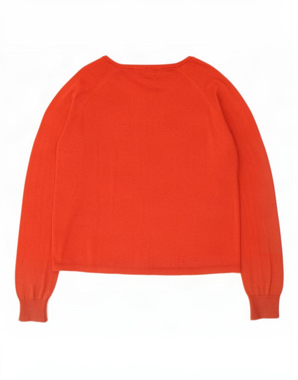 Marks & Spencer Damen-Pullover mit U-Boot-Ausschnitt, UK 10, Größe S, rote Viskose
