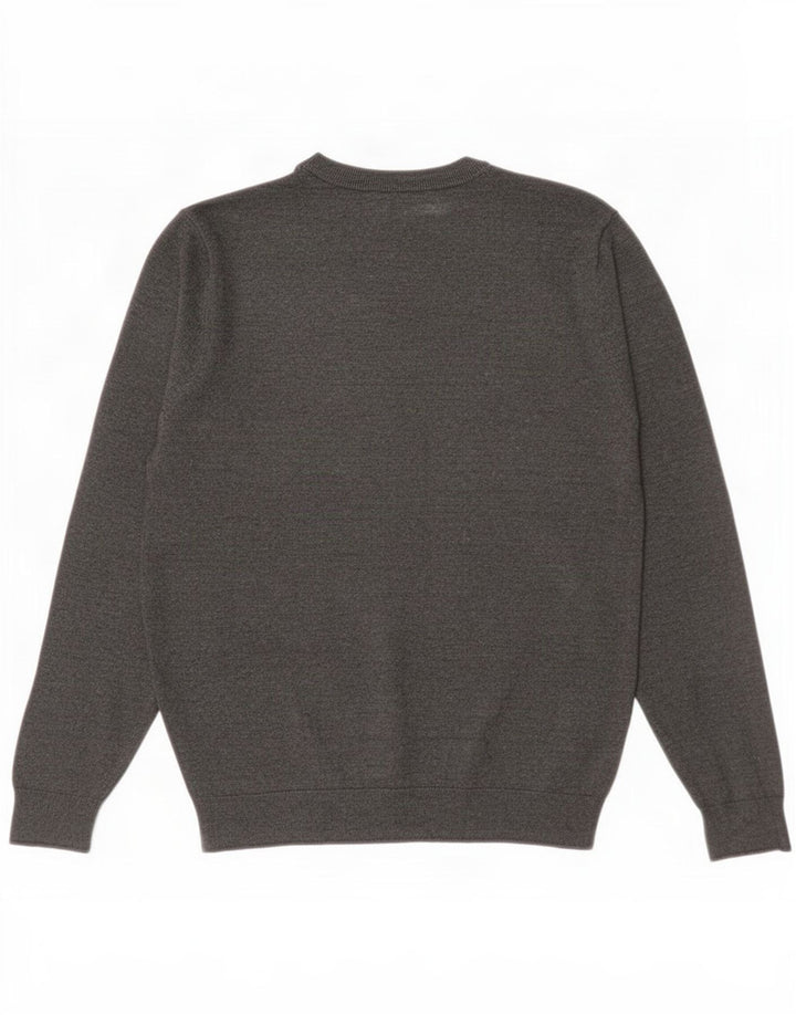 Zara Herren-Pullover mit Rundhalsausschnitt, mittelgrau