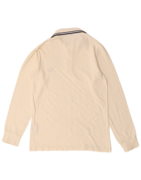 Fred Perry Langarm-Poloshirt für Jungen, 11–12 Jahre, aus weißer Baumwolle