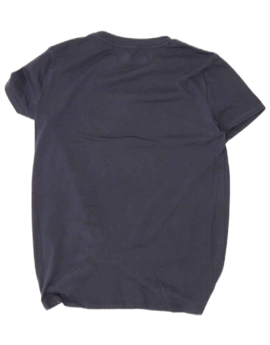ABERCROMBIE & FITCH Grafik-T-Shirt-Oberteil für Mädchen, 13–14 Jahre, marineblaue Baumwolle