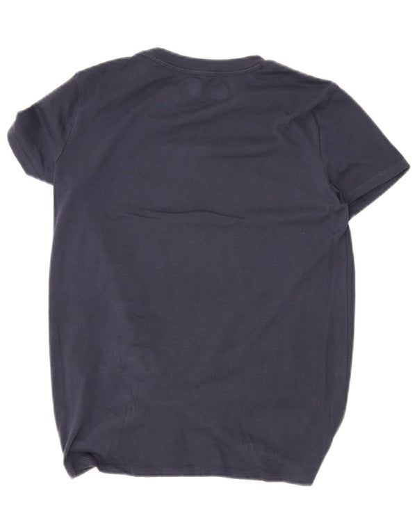 ABERCROMBIE & FITCH Grafik-T-Shirt-Oberteil für Mädchen, 13–14 Jahre, marineblaue Baumwolle