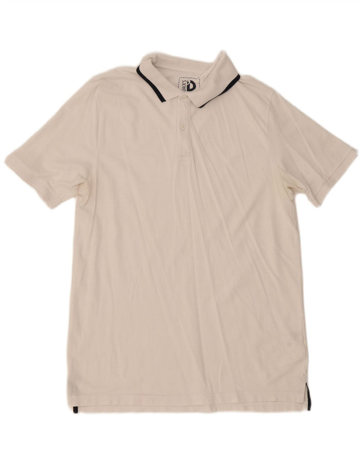 Dack's Herren-Poloshirt, große weiße Baumwolle