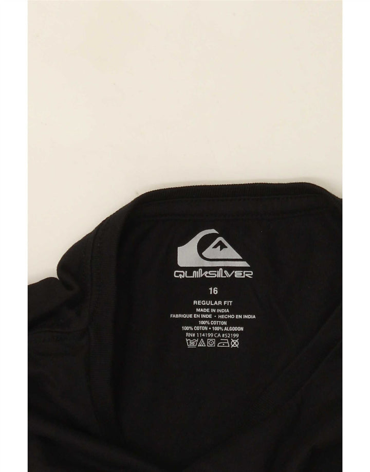 Quiksilver Jungen Regular Fit Graphic Top Langarm 15–16 Jahre Schwarz