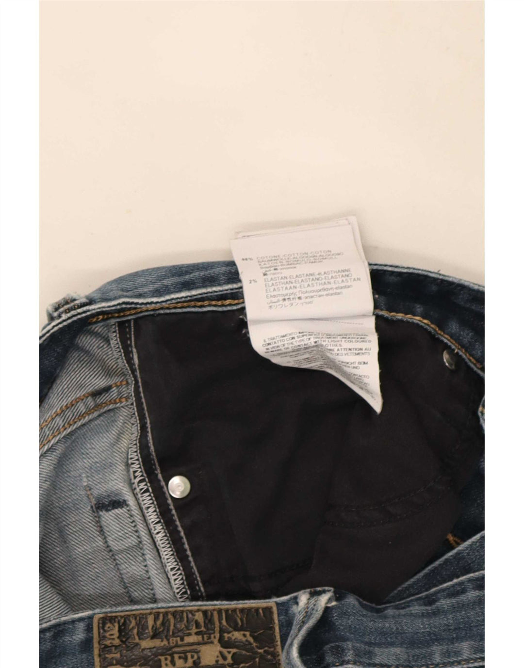 Replay Herren Slim Jeans W32 L32 Blaue Baumwolle