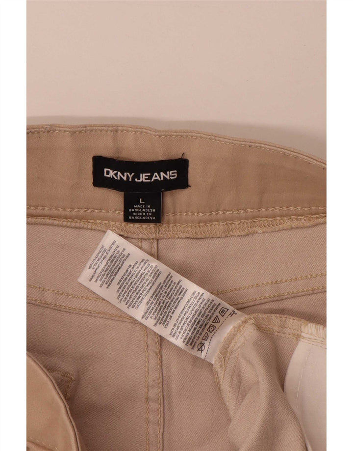 Dkny Damen-Freizeitshorts, Größe L, W34, Beige, Baumwolle
