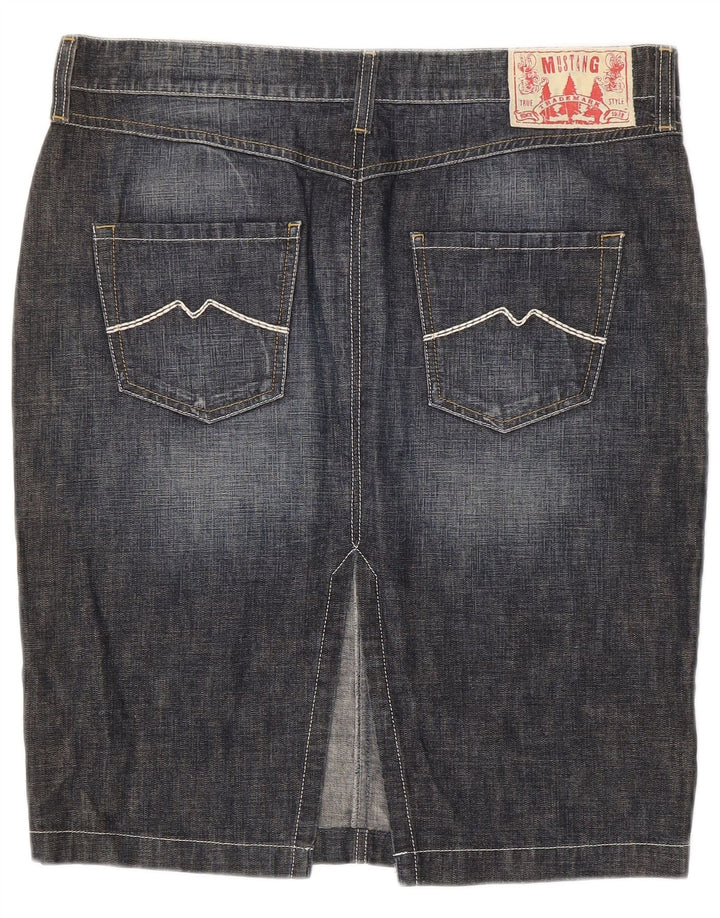 MUSTANG Damen Jeansrock W34 Large Marineblau