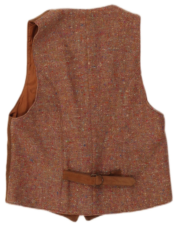 Carla Carini Damen Wildlederweste UK 12 Mittelbraun