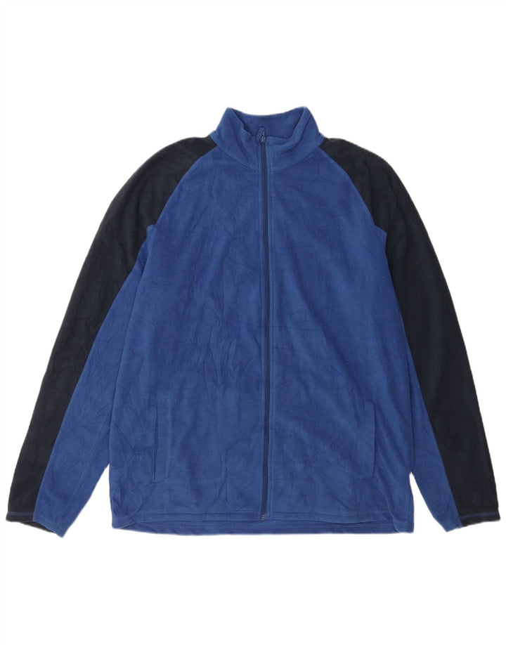 Mountain Warehouse Herren-Fleecejacke, UK 42, XL, blaues Farbblock-Polyester