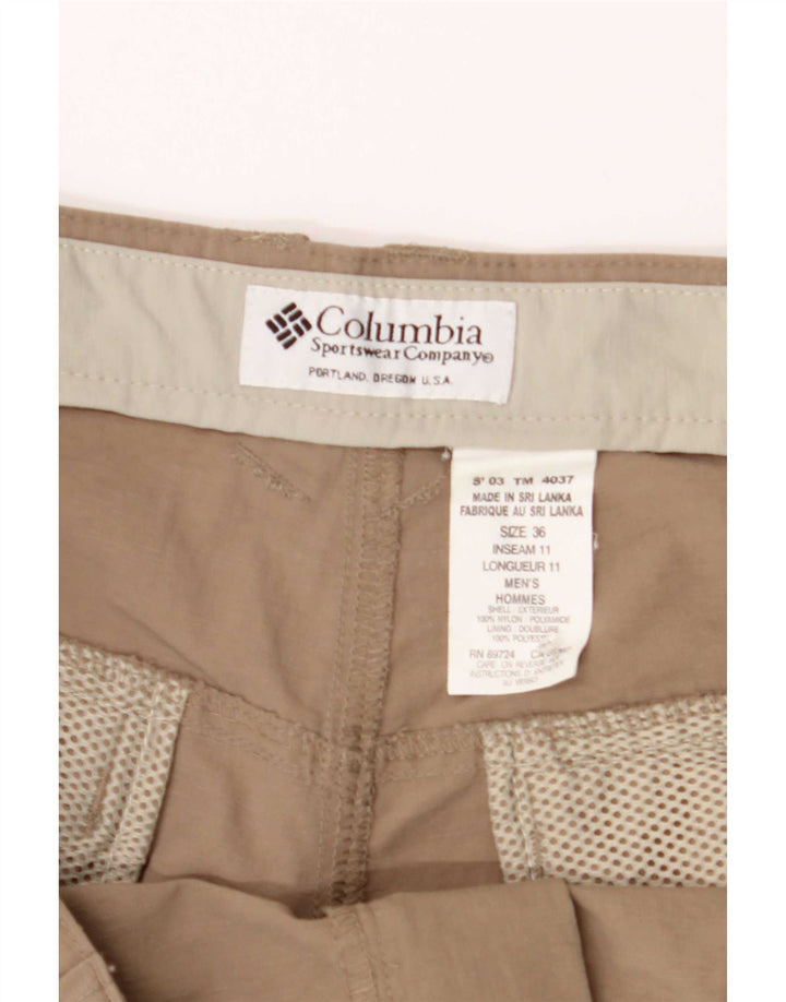 Columbia Herren Cargo-Shorts W36, großes braunes Nylon