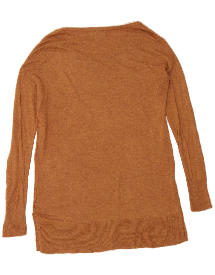 MOSSIMO Womens Oversized Boat Neck Jumper Sweater UK 10 Small Brown Vintage Mossimo and Second-Hand Mossimo from Messina Hembry 