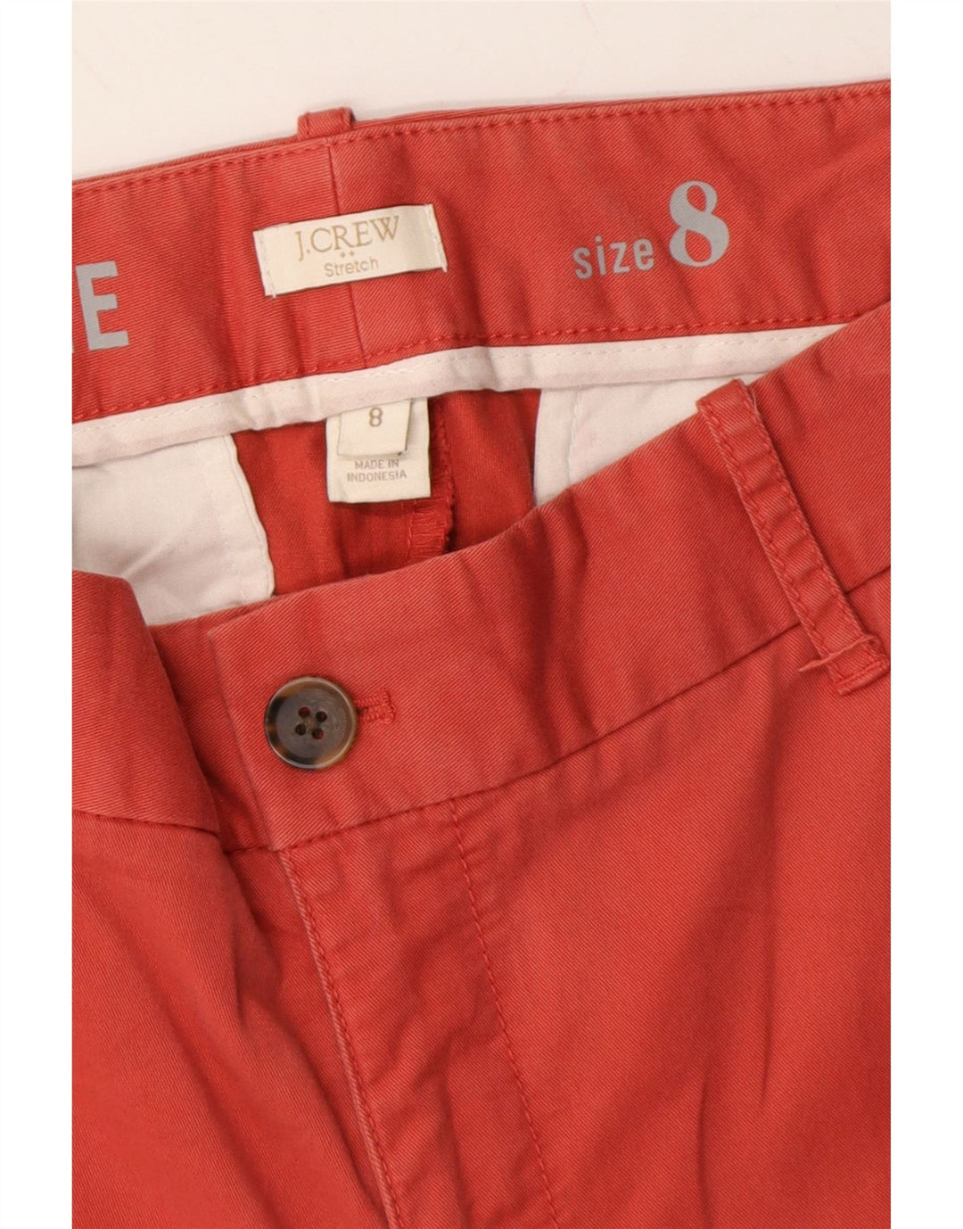 J. CREW Womens Frankie Slim Cropped Trousers US 8 Medium W32 L27 Red Vintage J. Crew and Second-Hand J. Crew from Messina Hembry 