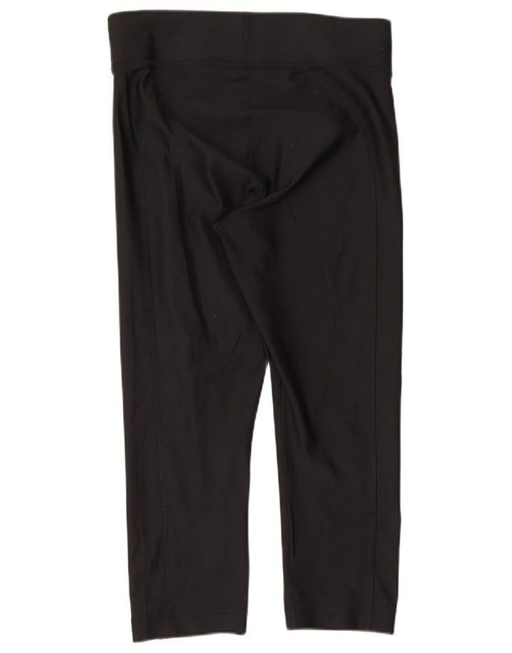 Under Armour Damen Heat Gear Capri Leggings UK 12 Medium Schwarz Polyester