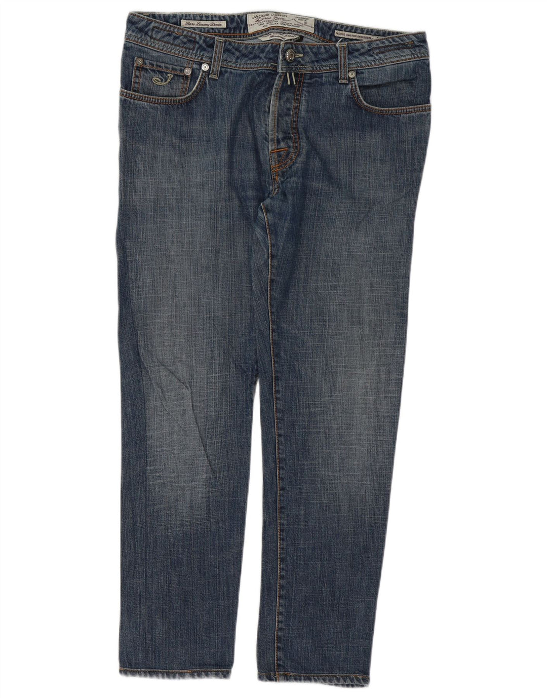 JACOB COHEN Herren Straight Jeans W36 L29 Blaue Baumwolle