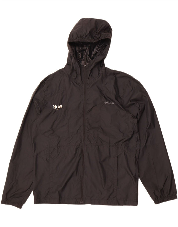 Columbia Herren-Regenjacke mit Kapuze, UK 38, mittelschwarz, Polyester