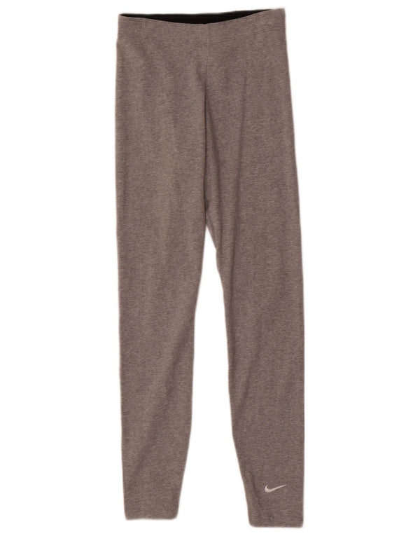 Nike Damen Leggings UK 6 XS Graue Baumwolle
