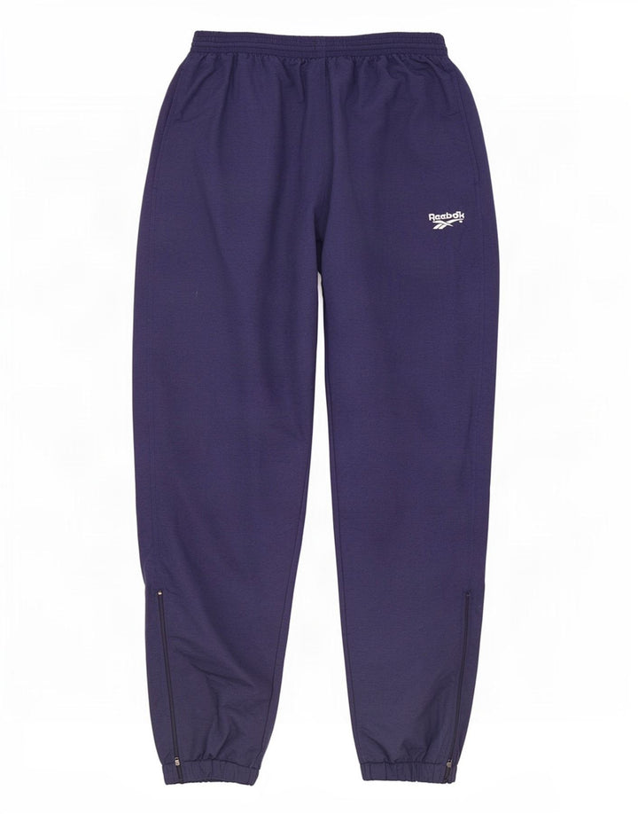 Reebok Herren-Trainingshose, Jogginghose, klein, marineblaues Nylon