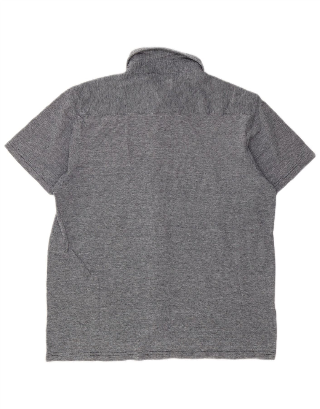 Coveri Herren Kurzarmhemd XL Grau Baumwolle
