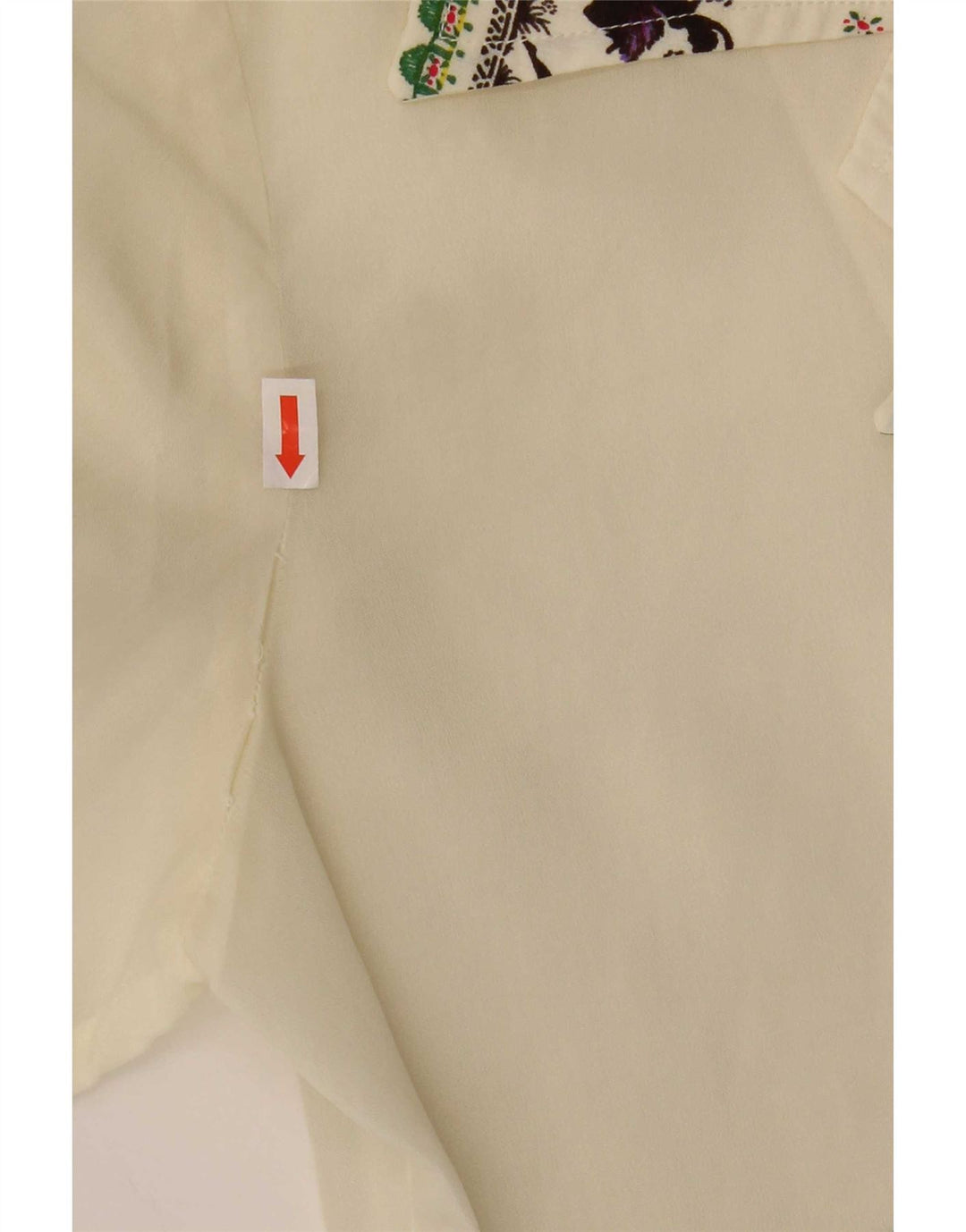 Vintage Damen Durchsichtige Hemdbluse IT 44 Medium Off White Floral