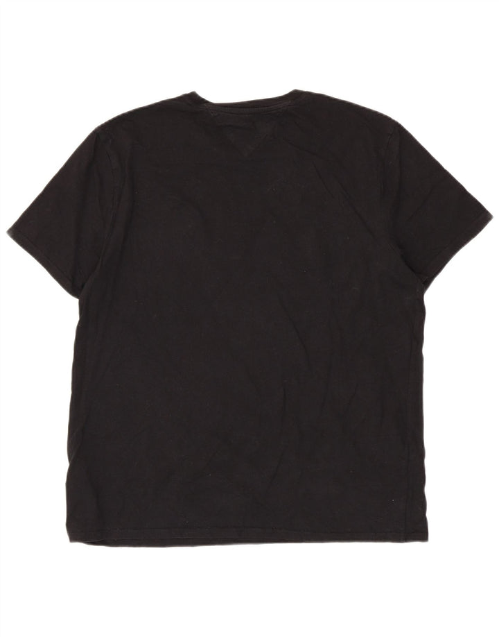 Tommy Hilfiger Herren T-Shirt Top Large Schwarz Baumwolle