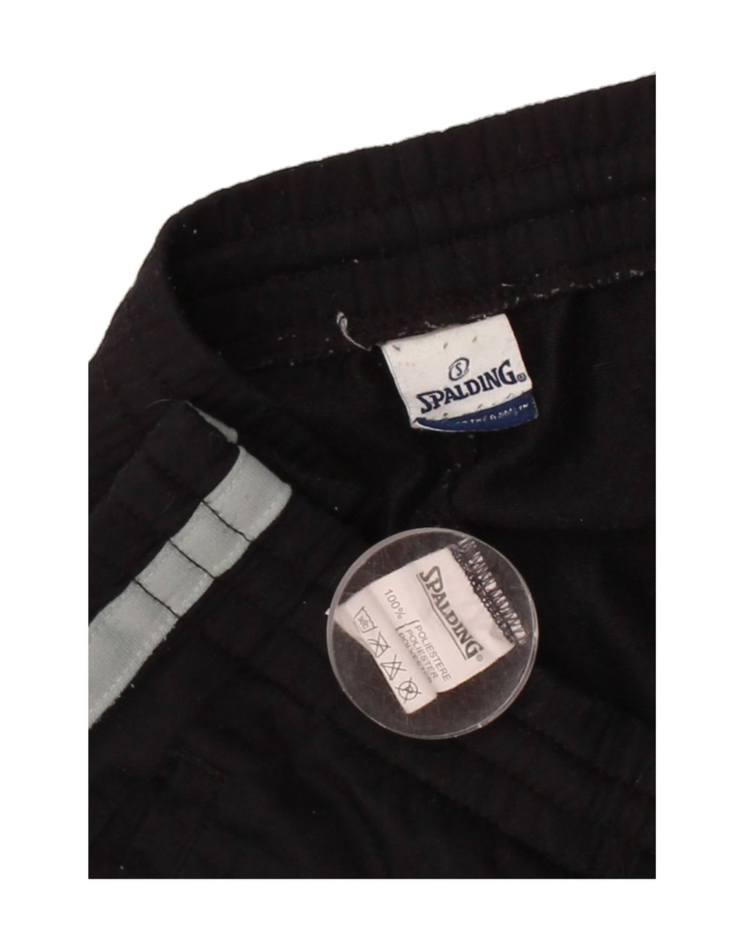 SPALDING Mens Tracksuit Trousers XL  Black Polyester Vintage Spalding and Second-Hand Spalding from Messina Hembry 