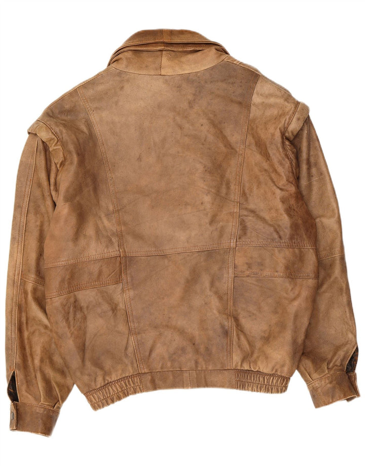 Vintage Herren Lederjacke UK 40 Large Beige