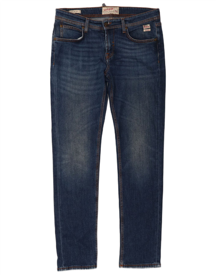 Roy Rogers Herren Slim Jeans W33 L31 Blaue Baumwolle