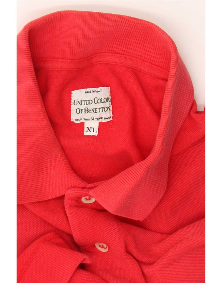 Benetton Herren Poloshirt XL Rot