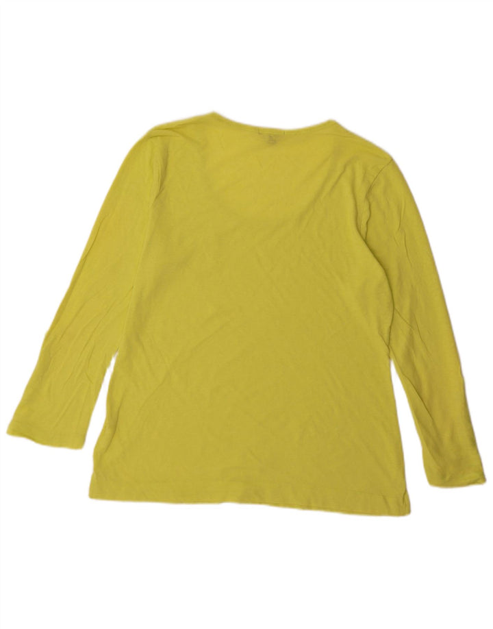 Gap Damen Top Langarm UK 16 Large Grüne Baumwolle