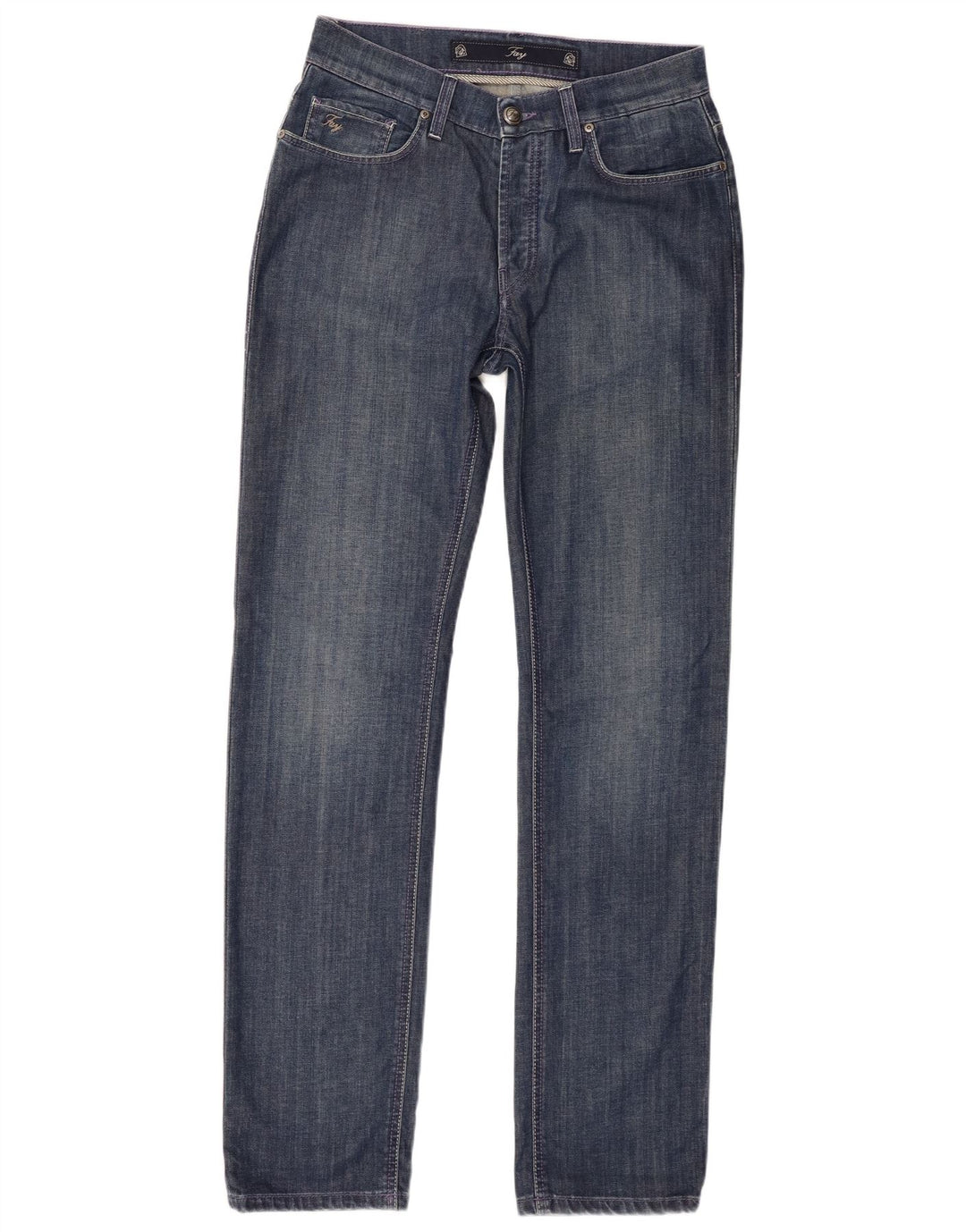Fay Herren Slim Jeans W34 L33 Blaue Baumwolle
