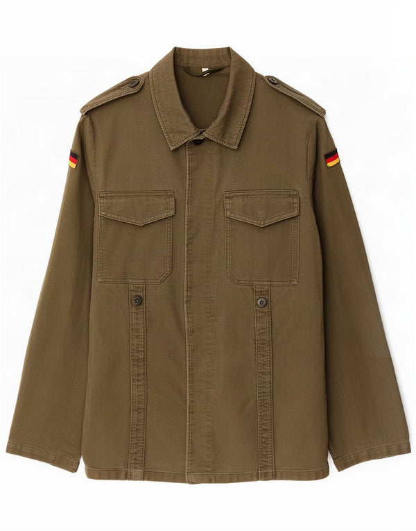 Vintage Damen Übergroße Militärjacke UK 6 XS Khaki