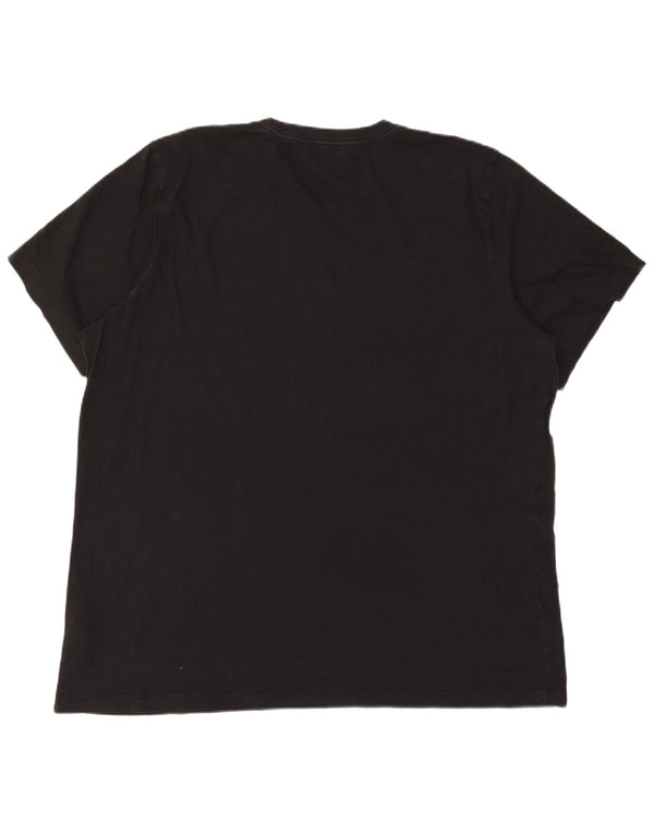 Adidas Herren Grafik T-Shirt Top 2XL Schwarz Baumwolle