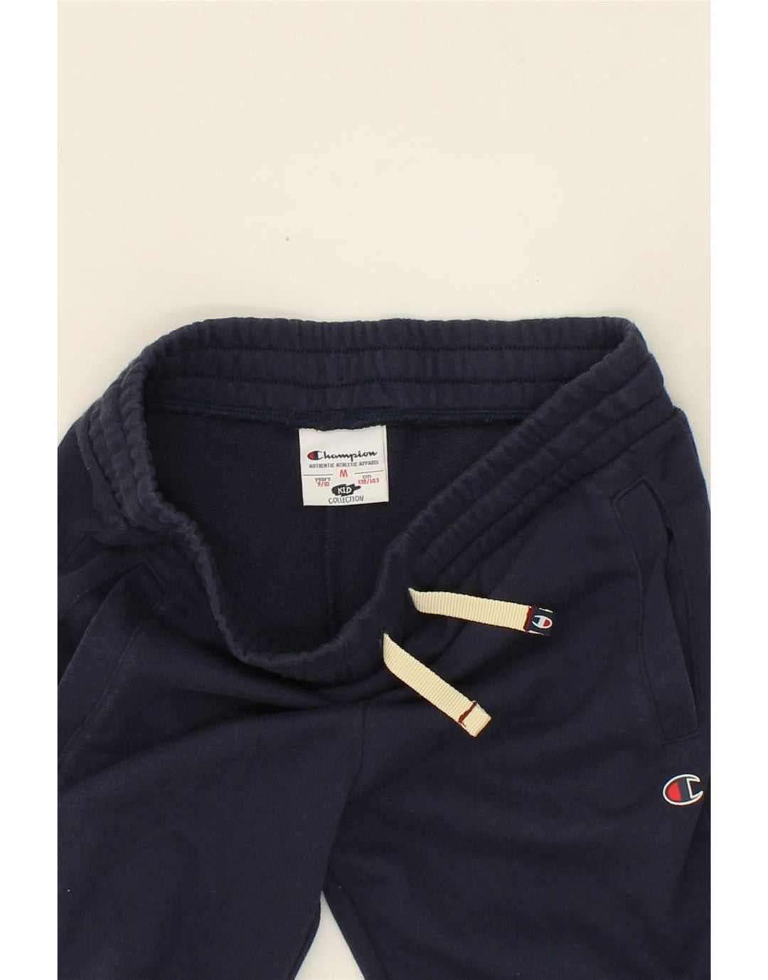 CHAMPION Boys Tracksuit Trousers Joggers 9-10 Years Medium Navy Blue Vintage Champion and Second-Hand Champion from Messina Hembry 