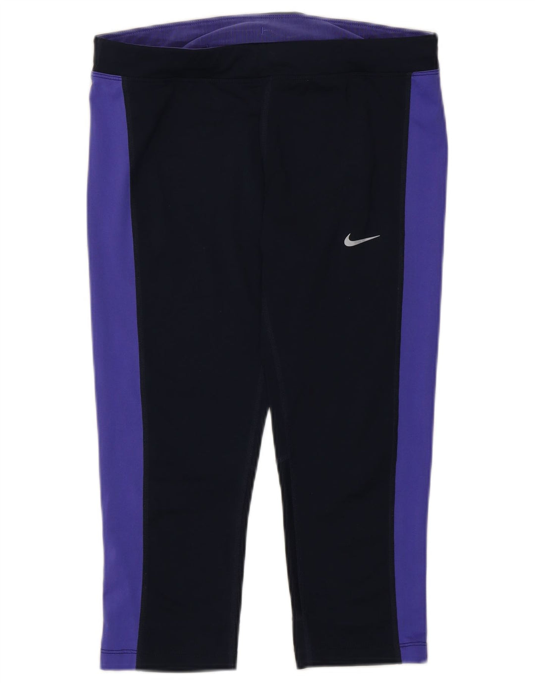 Nike Dri Fit Capri-Leggings für Damen, UK 12, mittleres Marineblau, Farbblock