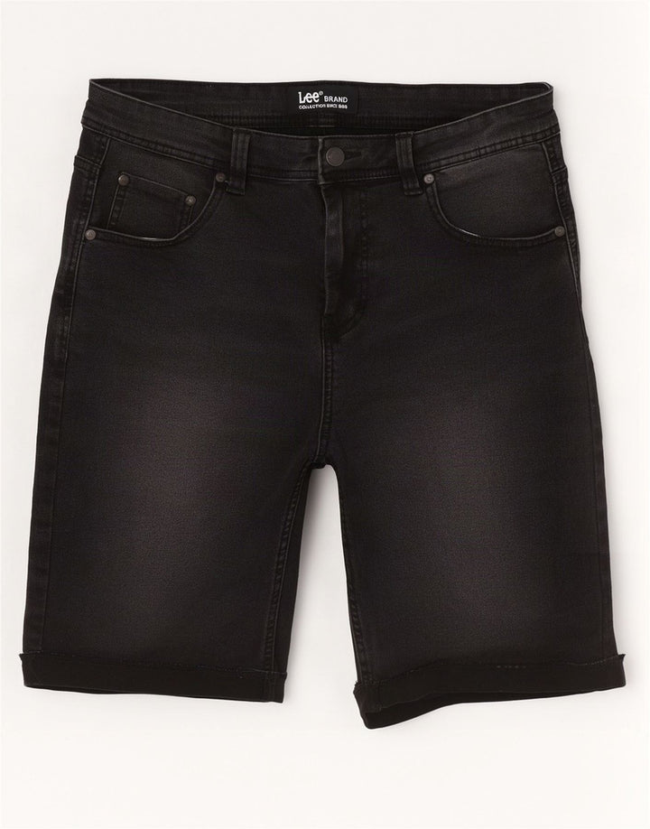 Lee Herren Denim-Shorts W32 Mittelschwarze Baumwolle