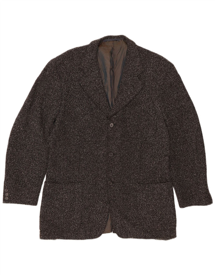 TRUSSARDI Herren Milano Longline Blazer Jacke IT 48 Mittelgrau meliert