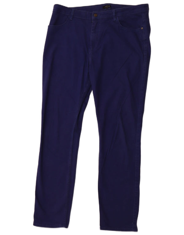 JAEGER Damen High Waist Slim Jeans UK 16 Large W36 L31 Blaue Baumwolle