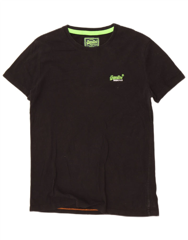 Superdry Herren T-Shirt Top Large Schwarz Baumwolle