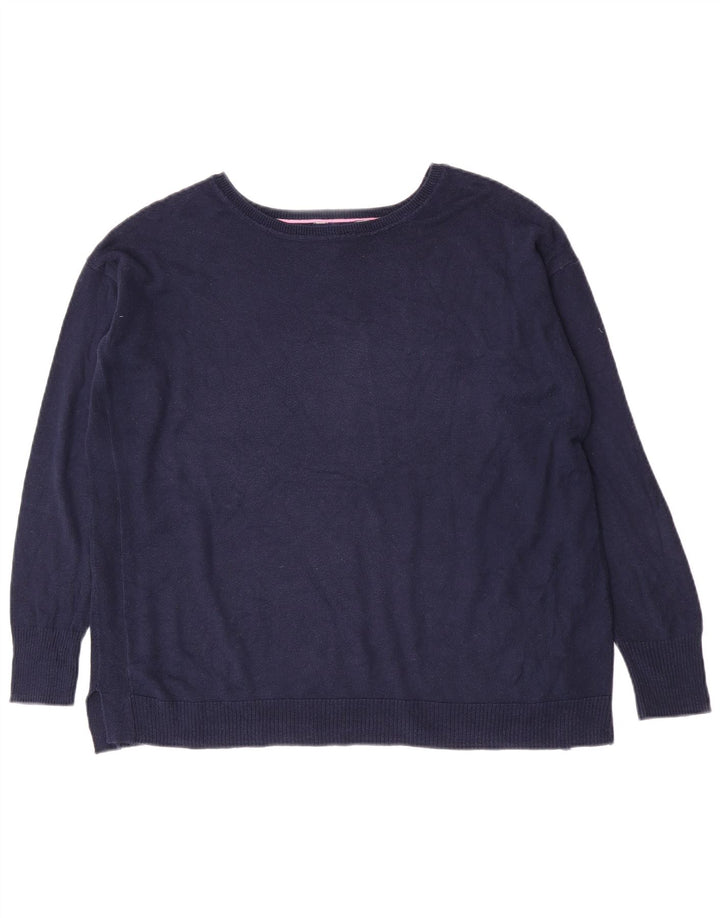 Joules Damen-Pullover in Übergröße mit U-Boot-Ausschnitt, Gr. 12, mittleres Marineblau
