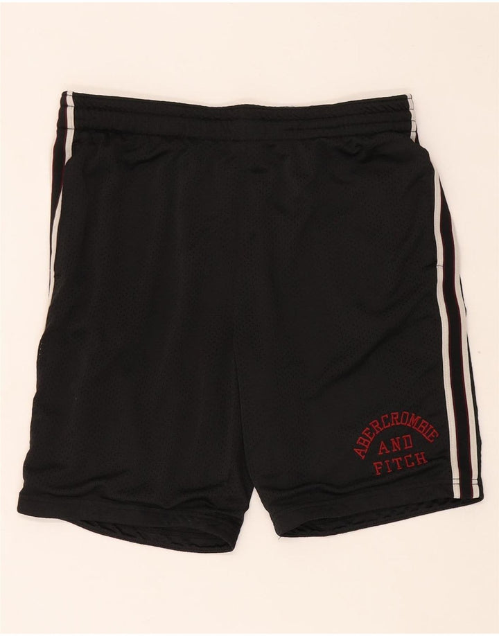 Abercrombie & Fitch Herren-Sportshorts mit Grafik, Mittelschwarzes Polyester