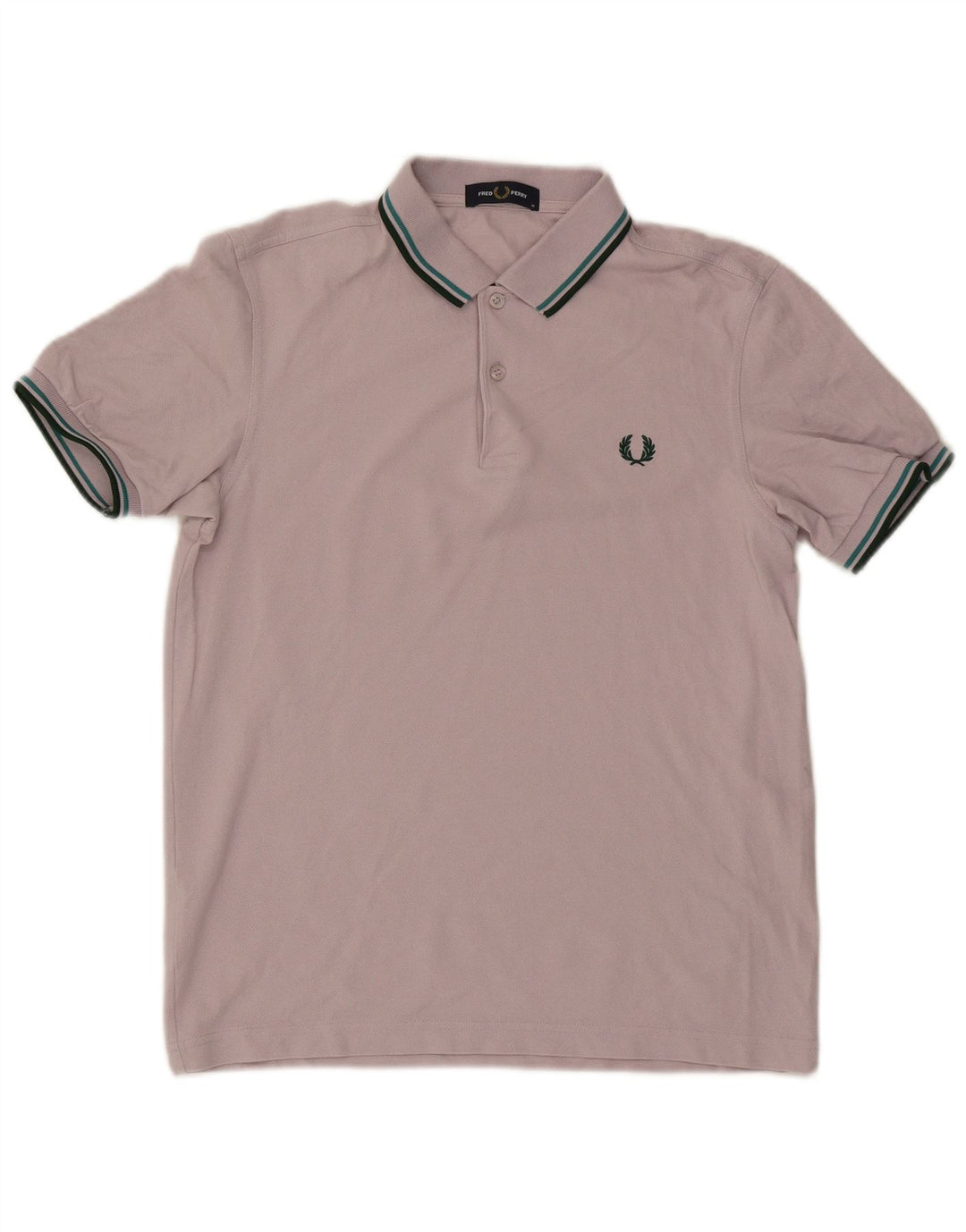 Fred Perry Herren-Poloshirt aus mittelrosa gestreifter Baumwolle