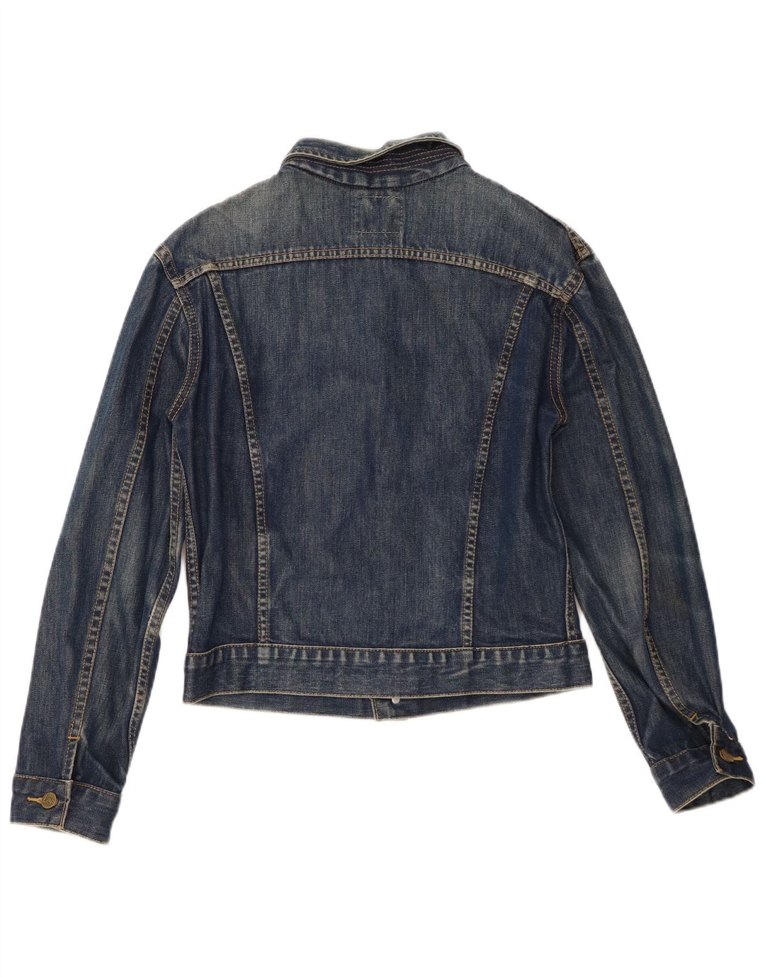 Lee Damen Jeansjacke UK 14 Große blaue Baumwolle