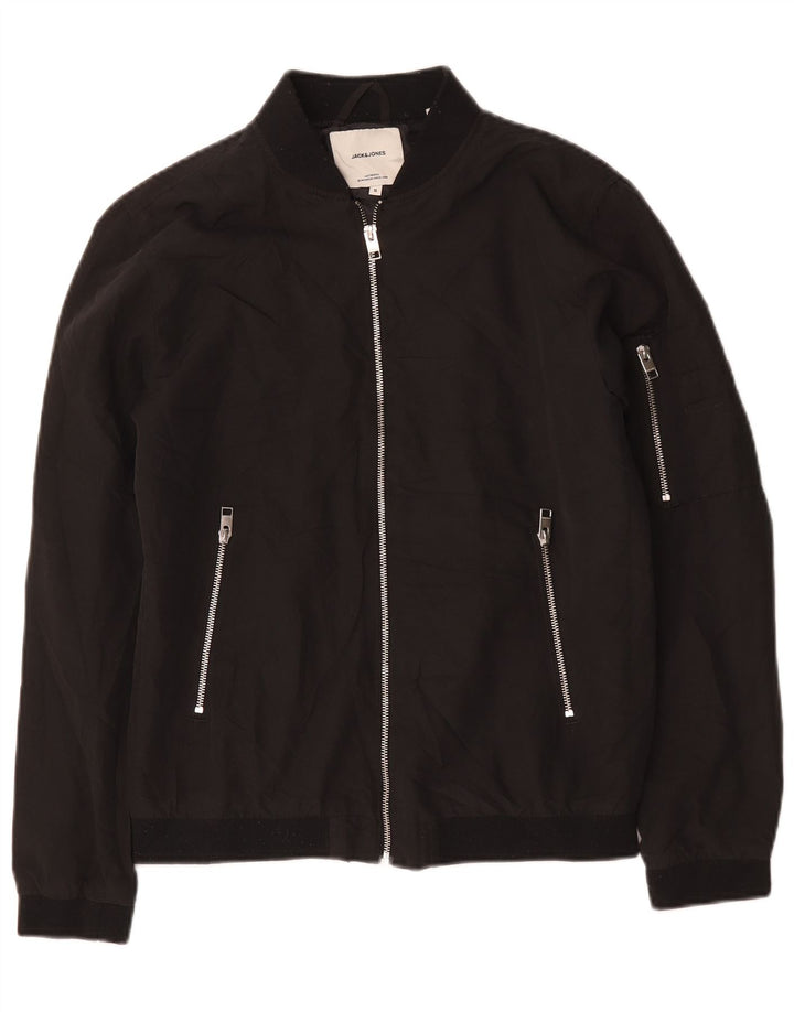 Jack & Jones Herren Bomberjacke UK 36 Small Schwarz Polyester