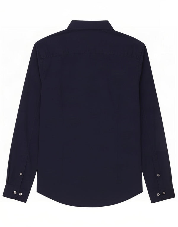 Tommy Hilfiger Mens Slim Fit Shirt Small Navy Blue Cotton