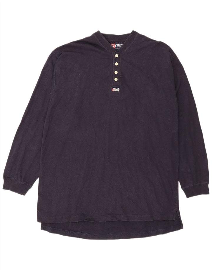 Chaps Herren-Top, langärmelig, 2XL, Marineblau, Baumwolle