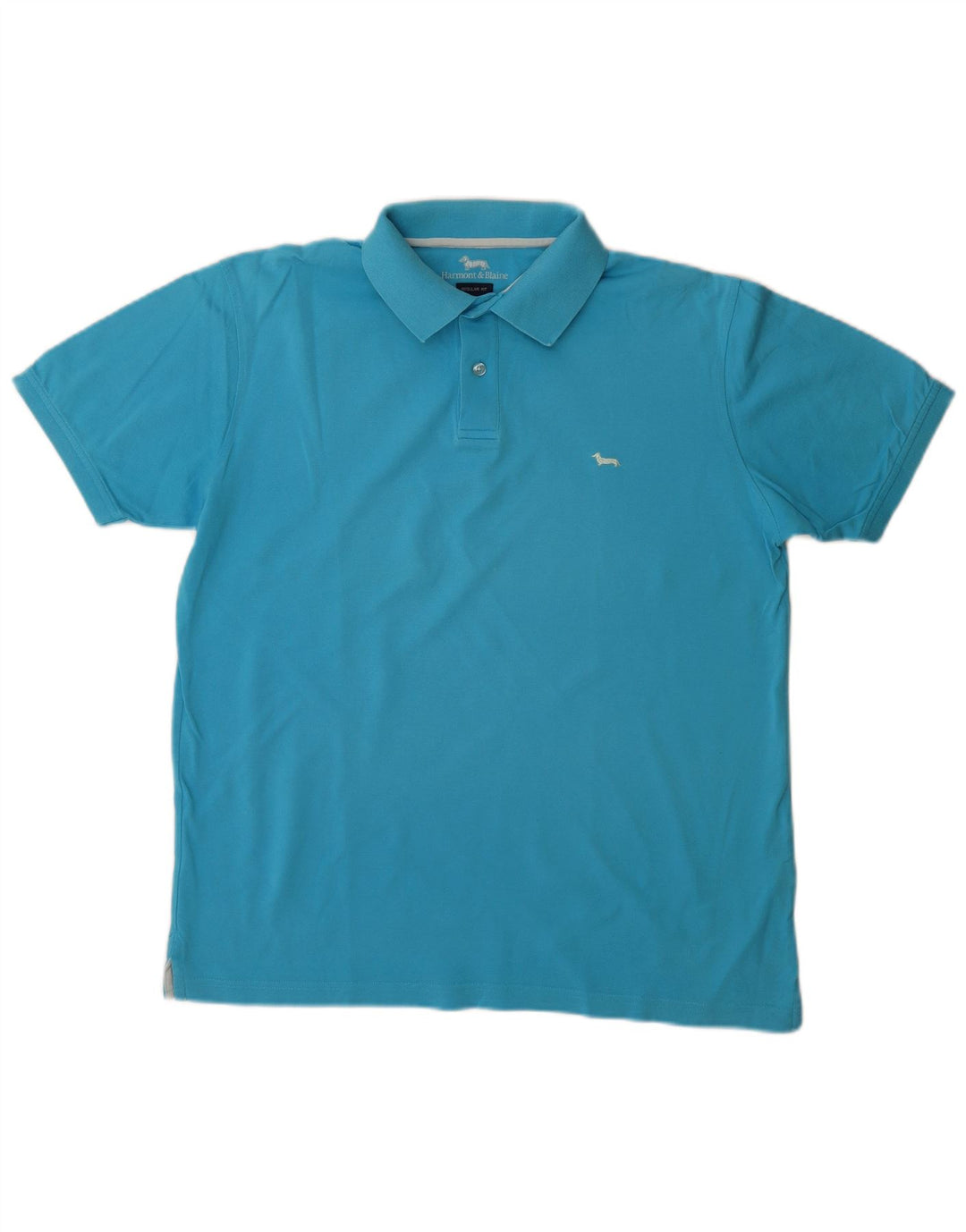 HARMONT & BLAINE Herren-Poloshirt mit normaler Passform, große blaue Baumwolle