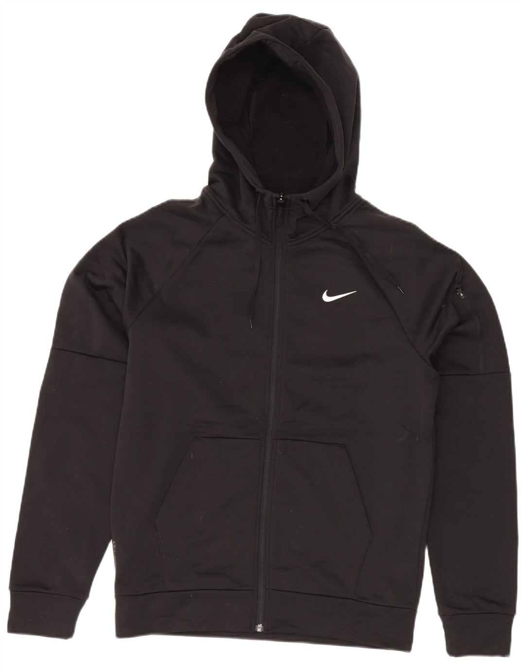 NIKE Mens Therma-Fit Zip Hoodie Sweater Small Black Polyester