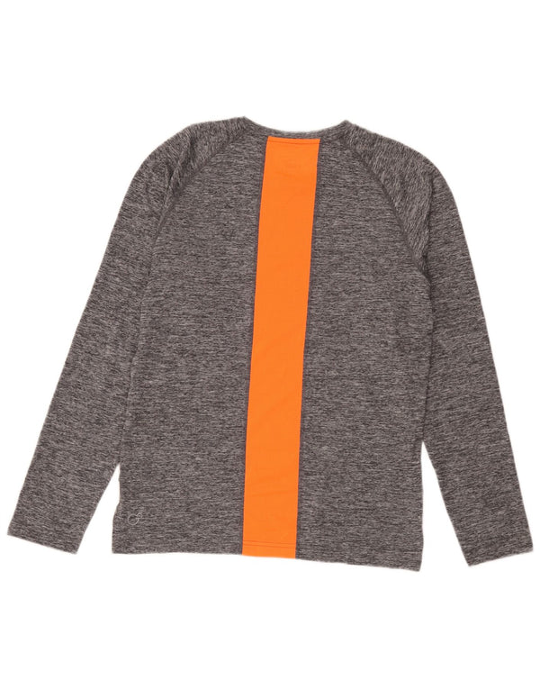 Puma Herren-Top mit langen Ärmeln, klein, Grau, Farbblock