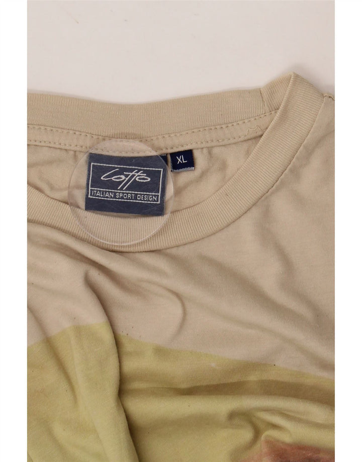 LOTTO Herren Grafik T-Shirt Top XL Beige